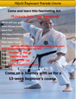2 WKS May 22 Adult’s Beginner’s Karate course
