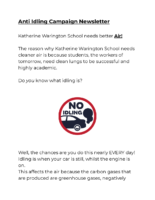 Anti Idling campaign newsletter
