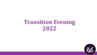 Parents Transition Evening 2022