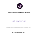 Anti-Bullying Policy – December 2023