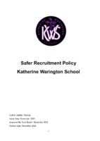 Safer Recruitment Policy – December 2023