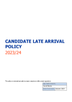 Candidate Late Arrival Policy