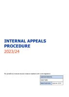 Internal Appeals Procedures