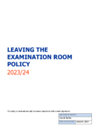 Leaving the Examination Room Policy