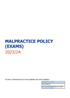 Malpractice Policy (Exams)