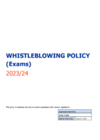 Whistleblowing Policy (Exams)