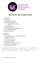 Behaviour and Conduct Policy – February 2024