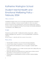 Mental Health and Wellbeing Policy Students – February 2024