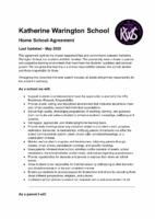Home School Agreement – May 2025