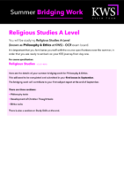 Religious Studies SBW