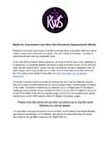 Marks for Coursework and other Non-Examined Assessments