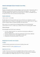 Provider Access Policy – December 2025