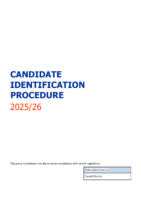 Candidate Identification Procedure