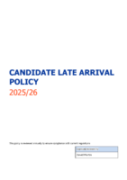 Candidate Late Arrival
