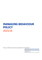 Managing Behaviour