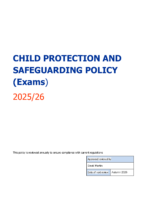 Child Protection and Safeguarding Policy