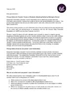 Privacy Notice Parent – February 2026