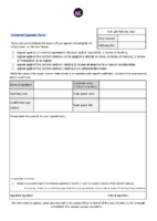 Internal Appeals form 2025-26