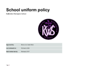 Uniform Policy – February 2026