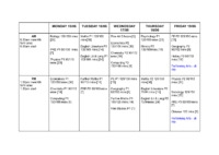 Y12 Mock Exam Timetable