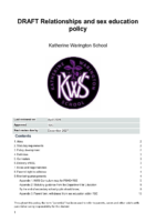 Relationships and Sex Education Policy – DRAFT APRIL 2026