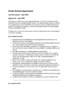 Home School Agreement – July 2026