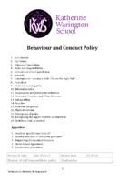 Behaviour and Conduct Policy KWS – September 2026